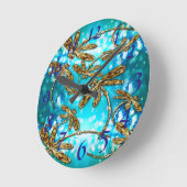 Dragonfly-luchtbellen Ronde Klok (Hoek)