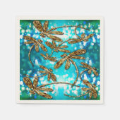 Dragonfly-luchtbellen Servet (Voorkant)