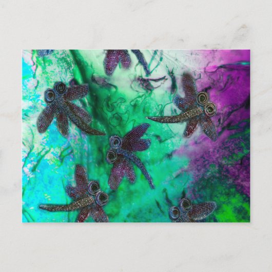 Dragonfly Magic Briefkaart (Voorkant)