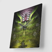 Dragonfly Magic Fractal Art Wall klok (Hoek)