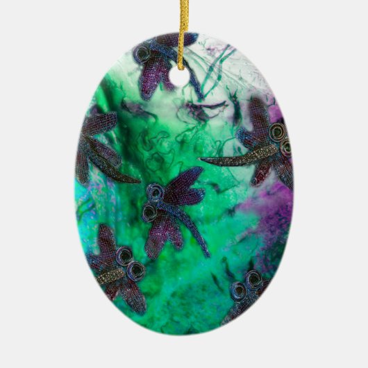 Dragonfly Magic Keramisch Ornament (Voorkant)