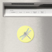 DRAGONFLY-magneet (geel) Magneet (Insitu (Vaatwasser))