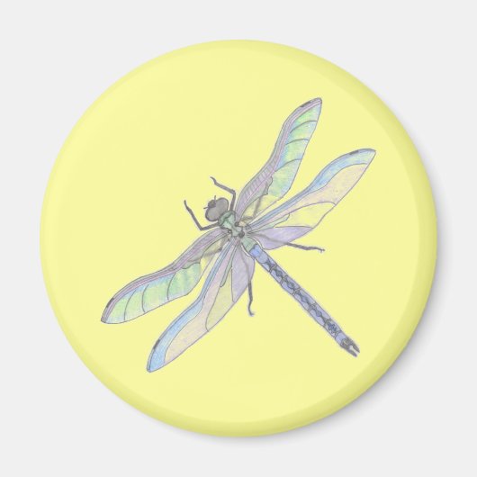 DRAGONFLY-magneet (geel) Magneet (Voorkant)