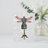 Dragonfly Mannequin Briefkaart (Staand voorkant)