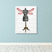 Dragonfly Mannequin Canvas Afdruk (Insitu (Houten vloer))