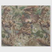 Dragonfly Marsh Cattail Lelie Frans Wetland Cadeaupapier (Vlak)