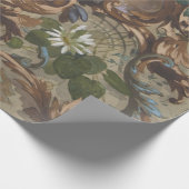 Dragonfly Marsh Cattail Lelie Frans Wetland Cadeaupapier (Hoek)