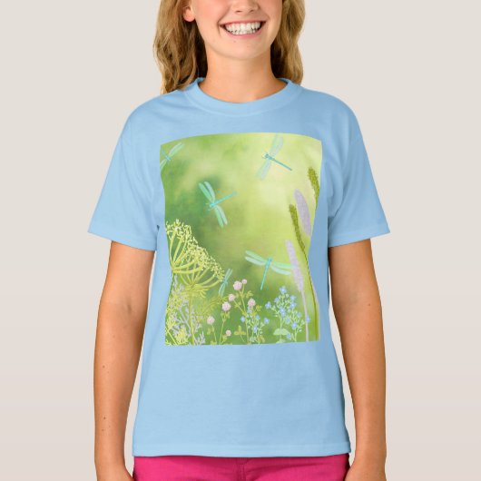 Dragonfly Meadow Desk Mat T-shirt (Voorkant)