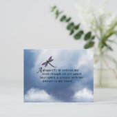 Dragonfly Memorial Poem Briefkaart (Staand voorkant)