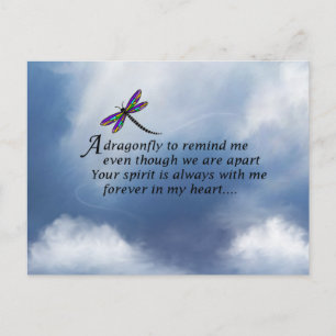 Dragonfly Memorial Poem Briefkaart