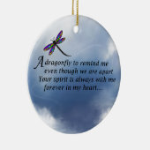 Dragonfly Memorial Poem Keramisch Ornament (Rechts)