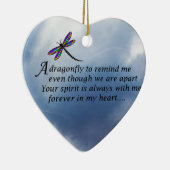 Dragonfly Memorial Poem Keramisch Ornament (Rechts)