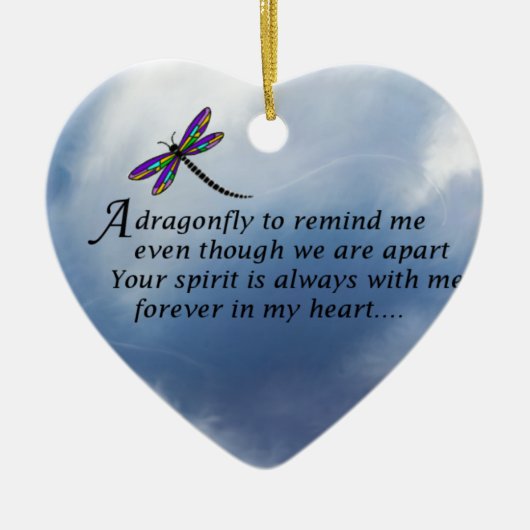 Dragonfly Memorial Poem Keramisch Ornament (Voorkant)