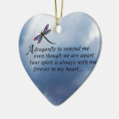 Dragonfly Memorial Poem Keramisch Ornament (Links)