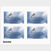 Dragonfly Memorial Poem Rechthoekige Sticker (Vel)