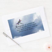 Dragonfly Memorial Poem Rechthoekige Sticker (Envelop)