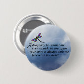 Dragonfly Memorial Poem Ronde Button 5,7 Cm (Voorkant /achterkant)