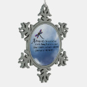Dragonfly Memorial Poem Tin Sneeuwvlok Ornament (Links)