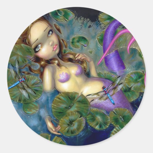 "Dragonfly Mermaid" Sticker (Voorkant)