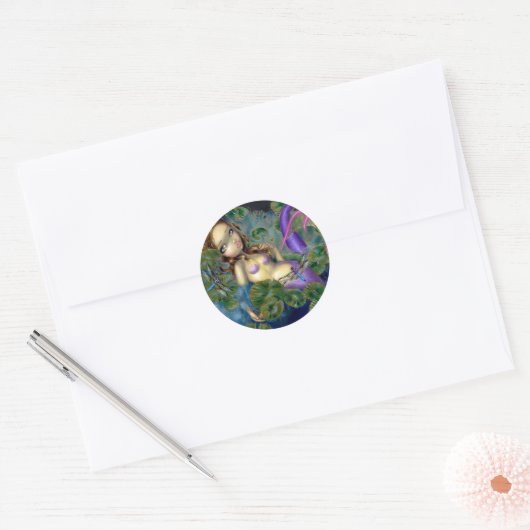 "Dragonfly Mermaid" Sticker (Envelop)