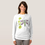 Dragonfly met bloemen t-shirt (Voorkant volledig)