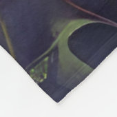 Dragonfly met Flowers Paarse Waterverf Fleece Deken (Hoek)