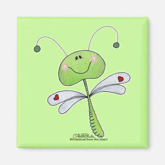 Dragonfly met harten magneet (Voorkant)