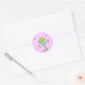 Dragonfly met harten ronde sticker (Envelop)