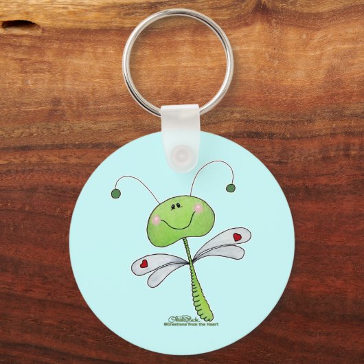 Dragonfly met harten sleutelhanger (Voorkant)