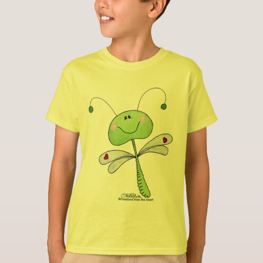 Dragonfly met harten t-shirt (Voorkant)