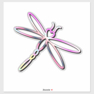 Dragonfly met harthoofd sticker