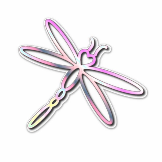 Dragonfly met harthoofd sticker (Voorkant)