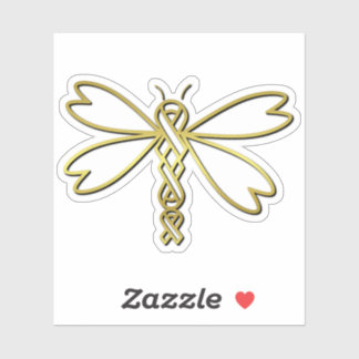 Dragonfly met kankerlinten sticker