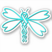 Dragonfly met kankerlinten sticker (Voorkant)