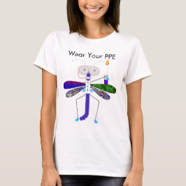 Dragonfly met persoonlijke beschermingsmiddelen t-shirt