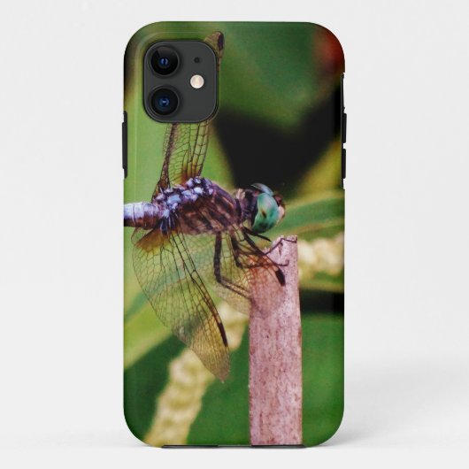 Dragonfly met witte bloemen Case-Mate iPhone case (Achterkant)