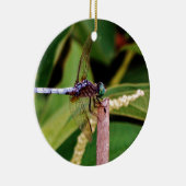 Dragonfly met witte bloemen keramisch ornament (Rechts)