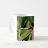 Dragonfly met witte bloemen koffiemok (Voorkant links)