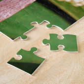 Dragonfly met witte bloemen legpuzzel (Zijkant)