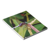 Dragonfly met witte bloemen notitieblok (Schuin)