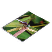Dragonfly met witte bloemen notitieboek (Linkerzijde)