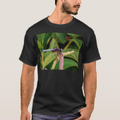 Dragonfly met witte bloemen t-shirt (Voorkant)