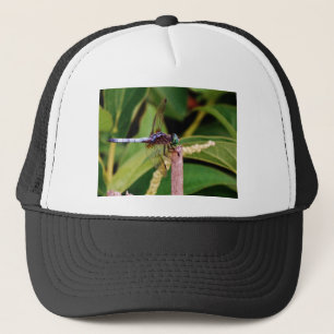 Dragonfly met witte bloemen trucker pet