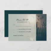 Dragonfly moeras en volle maan bruiloft RSVP (Voorkant / Achterkant)