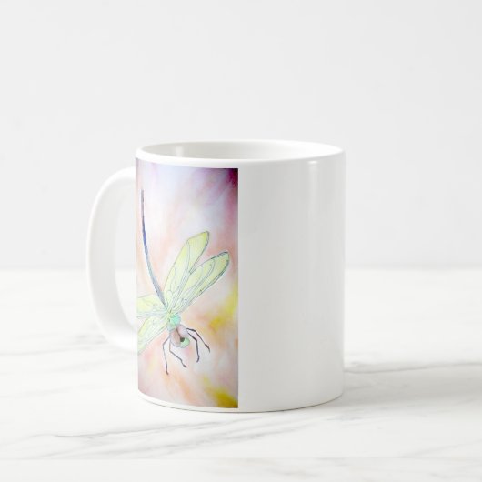 Dragonfly-Mok: Goed vliegen, Bright One! Koffiemok (Voorkant links)