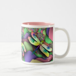 Dragonfly-Mok (Pastels) Tweekleurige Koffiemok