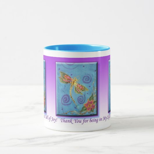 Dragonfly-Mok rondom zijderige dragonfly Mok (Midden)