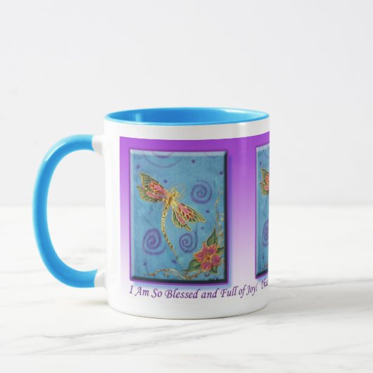 Dragonfly-Mok rondom zijderige dragonfly Mok (Links)