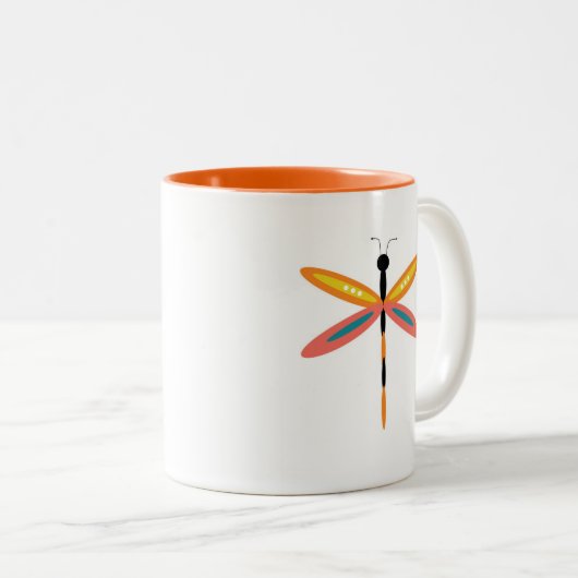 Dragonfly-Mok Tweekleurige Koffiemok (Voorkant rechts)