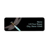 Dragonfly Monogram Business Etiket (Voorkant)